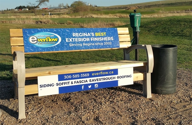 Golf Bench Advertising Regina