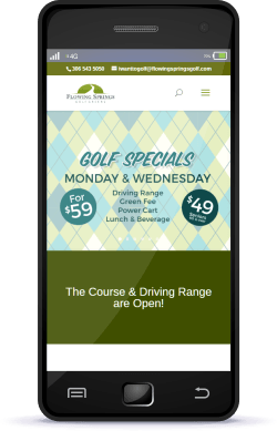 Regina Web Design Flowing Springs Golf Regina