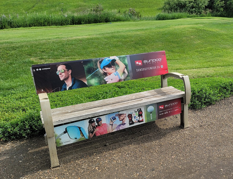 Regina Golf Course Bench Advertising